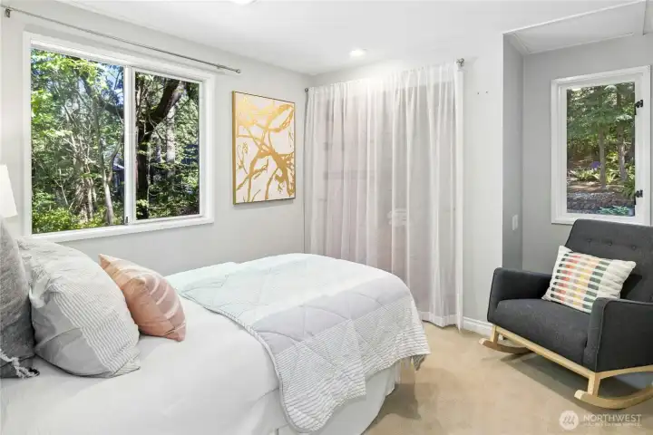 One of two additional upstairs bedrooms.