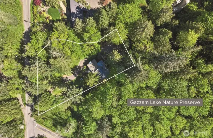 Approximate outline of the .70 acre parcel.