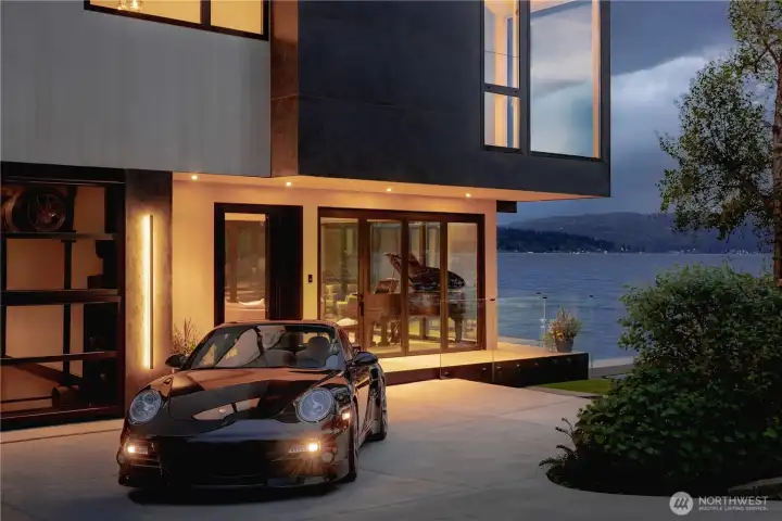 From the moment of arrival, the home feels grounded, held within its surroundings with a natural sense of confidence.