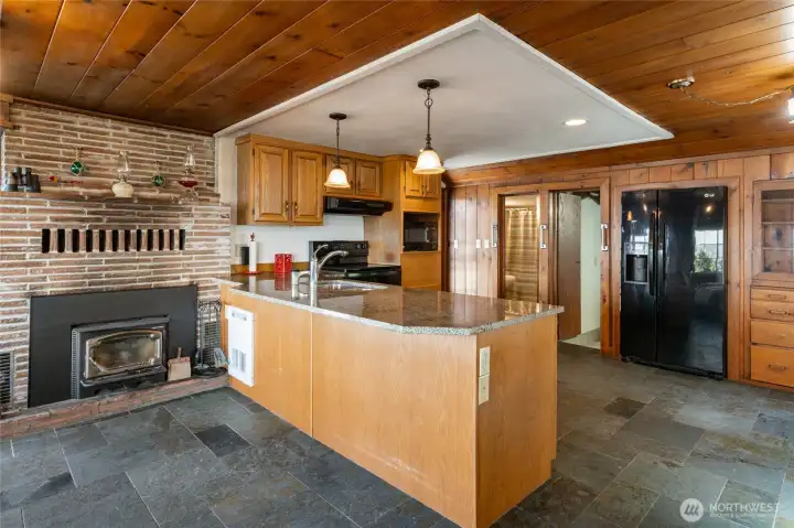 A wood stove is just one of many perfect precise details that make this cabin one of one. A wood stove is just one of many perfect precise details that make this cabin one of one.