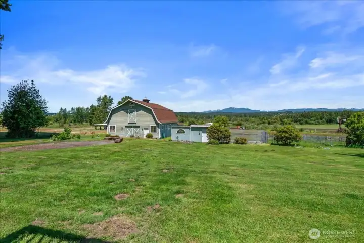 Walk right out to your own barn with dog runs and other special areas for your mini farm.