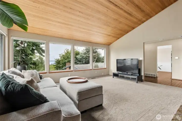 Vaulted Ceilings and lots of windows bring in so much light!