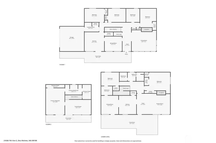 All levels floor plan