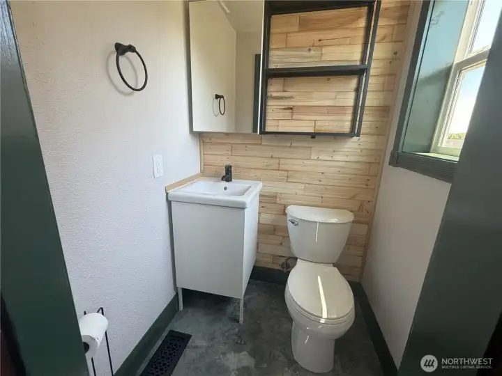 half bath off kitchen, plenty of charm, great for guests! half bath off kitchen, plenty of charm, great for guests!