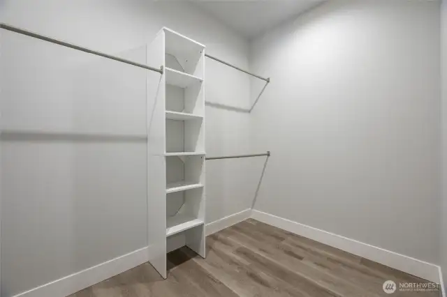 Primary walk in closet.