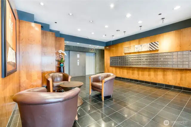 A welcoming and inviting lobby that sets the tone for the rest of the building.