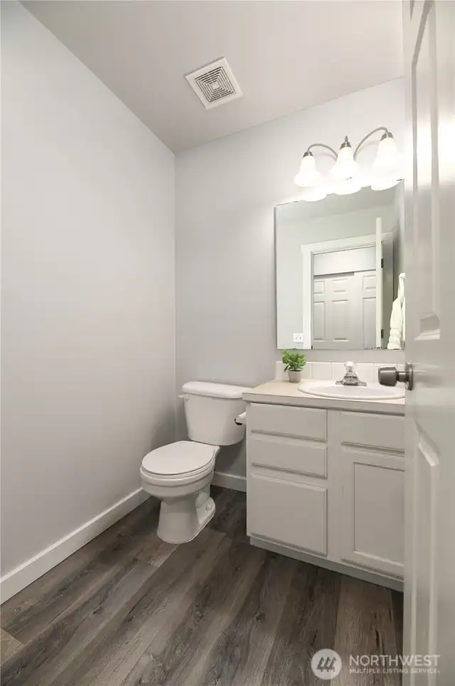 Half bath on main level.