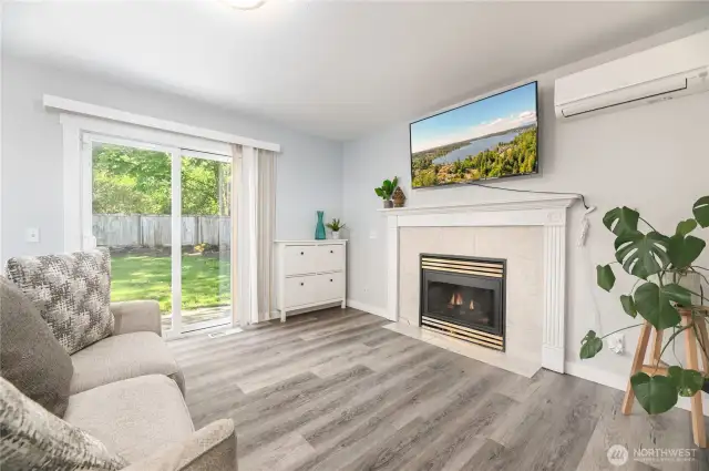 Family room with ductless mini split.