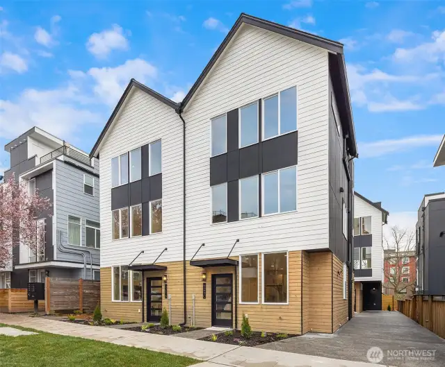 Front of new home community