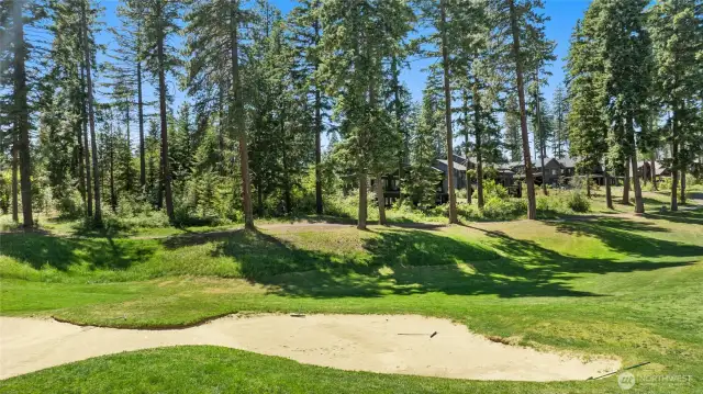 View of green and homesite from across the way