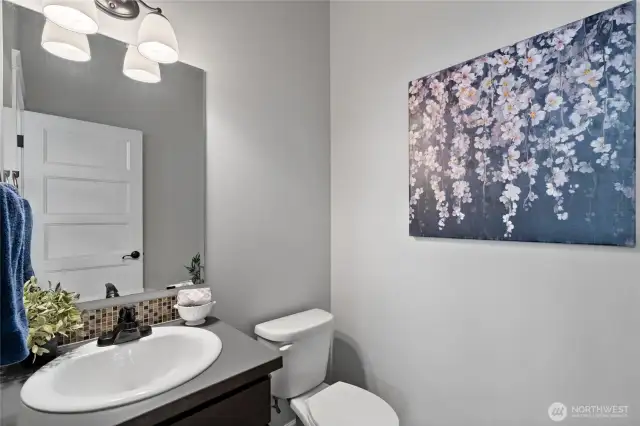 Downstairs half bath.