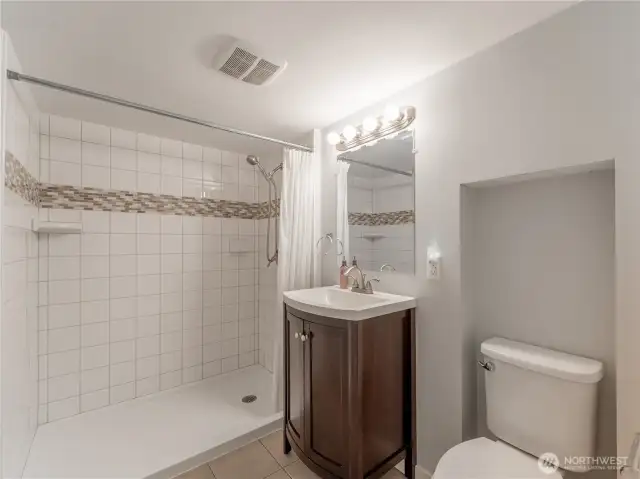 Basement suite bathroom