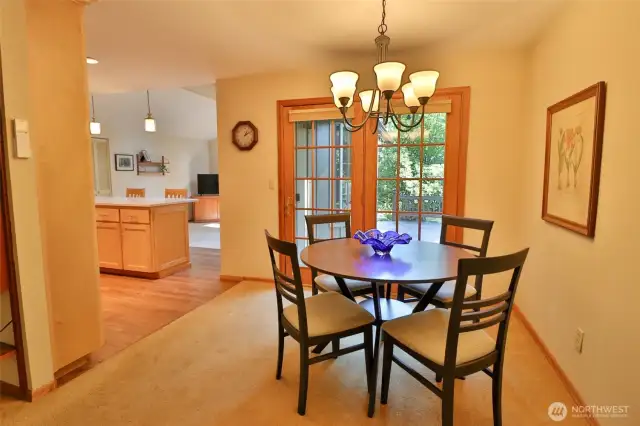 Light and bright dining room.
