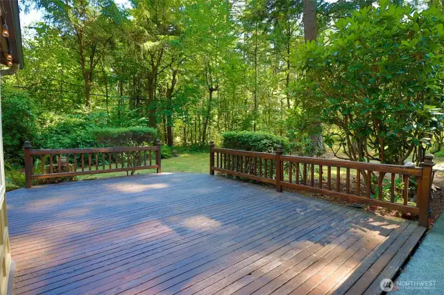 Awesome large deck off of the dining room.