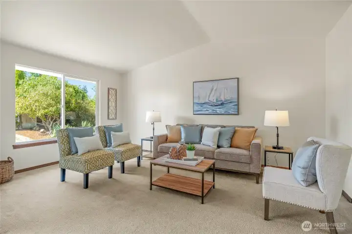 Living room window captures vies of your backyard