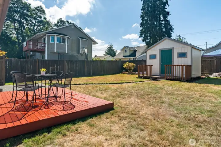 Beautiful deck creates an inviting hangout to relax & enjoy those amazing PNW summers