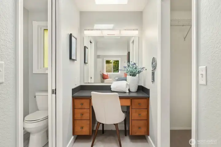 Primary Suite with attached bath and walk-in-closet