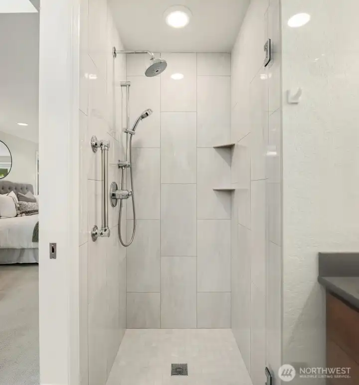 Primary Suite with attached bath and walk-in-closet