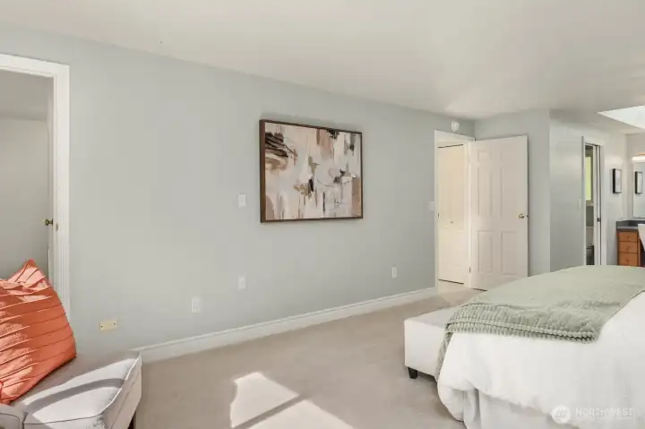 Primary Suite with attached bath and walk-in-closet