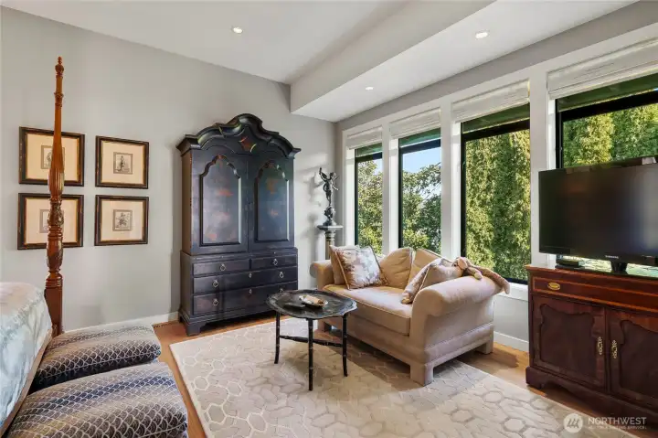 This is the sitting area in the primary bedroom.