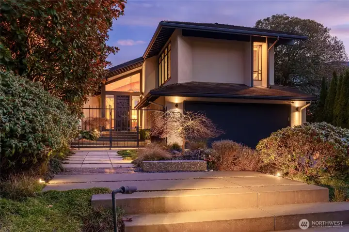 Home sweet home.. This stunning home features walls of windows, gracious spaces, privacy, security and serenity.