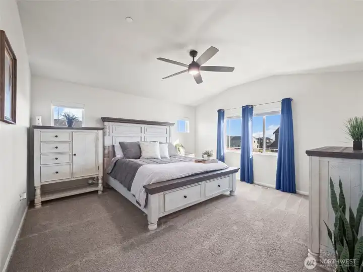 Primary suite with Mountain and water views