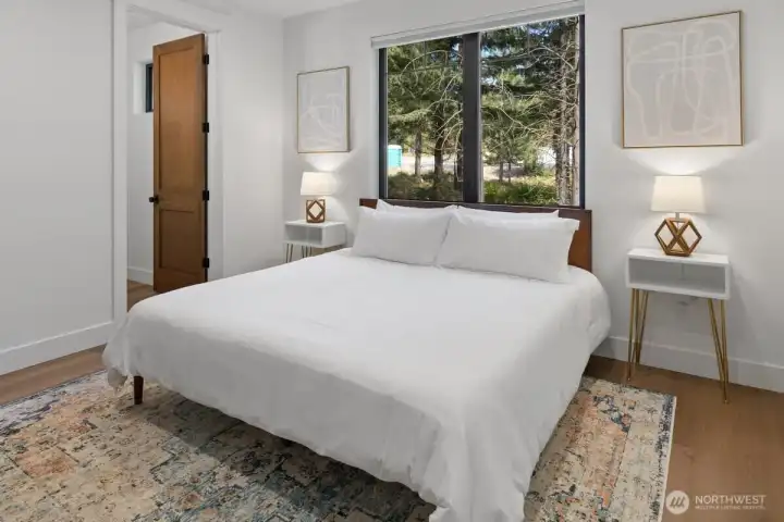 2nd Bedroom on main with .75 bath.