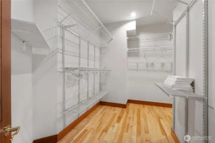 huge walk-in closet, bigger than photo shows.