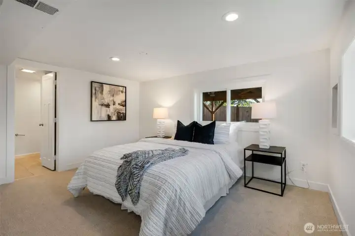 Lower level bedroom flex room