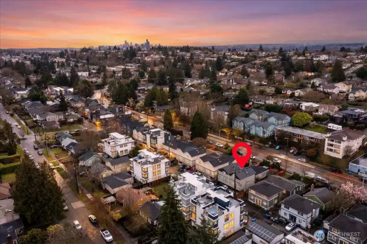 A 15 minute drive from Pioneer Square downtown, or quick trip on the RapidRide C Line public transit.