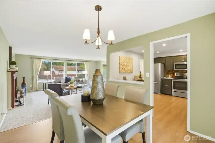 The dining area off of kitchen and living room.