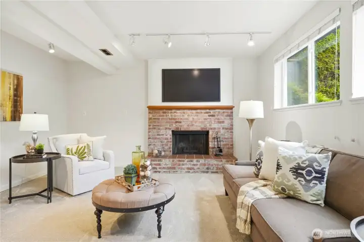 Family room on lower level.