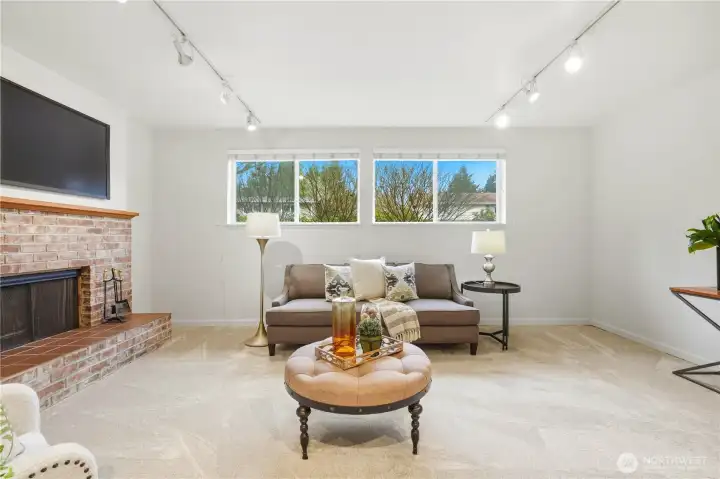 Alternate view of family room on lower level.