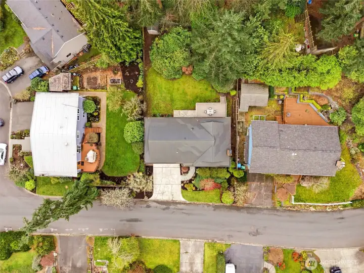 Aerial overhead shot (property at center).