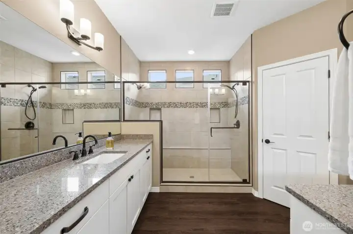 Primary Bath with extra large double shower