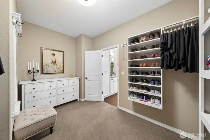 Another view of the closet in Primary