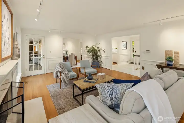 Natural light floods this home thanks to generously-sized windows throughout.