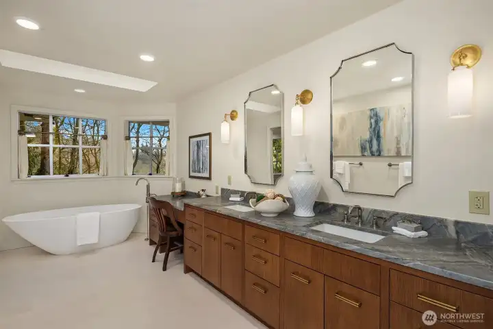 A brand new showstopper primary bathroom awaits...