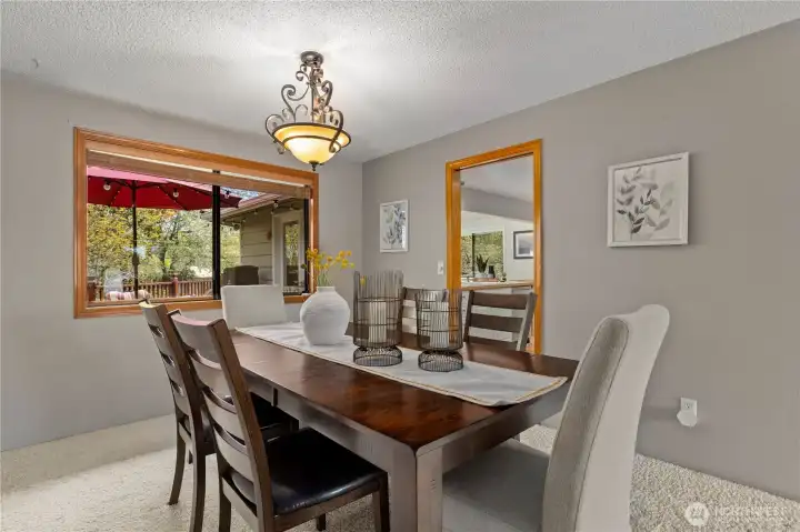 Spacious dining room