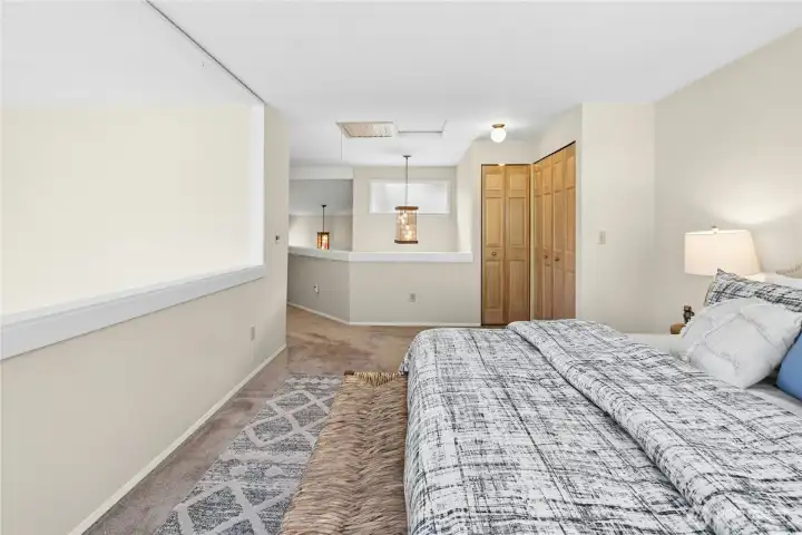 There are three closets, including one walk-in closet.