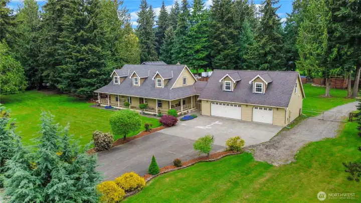 Welcome to 9820 344th St S. Enjoy all this has to offer! Located in Whitewater Estates and designed with you in mind. 2.31 Acres, 6 car garage + more storage. Fully fenced back yard with additional privacy fence.