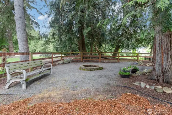 Private picnic area with burn pit