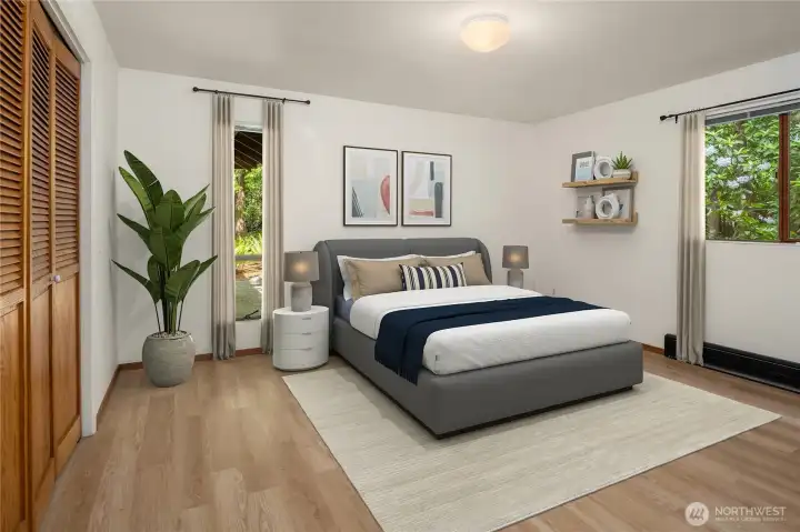 (Virtually Staged) Main level bedroom