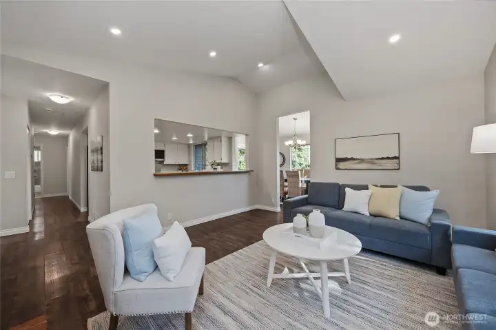 Living, Dining and Kitchen spaces flow, great for entertaining. Living, Dining and Kitchen spaces flow, great for entertaining.