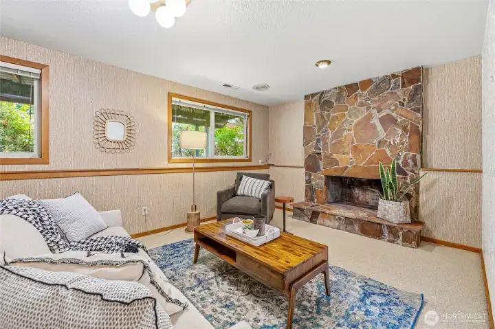 Good sized lower-level family room. Still light and bright. Good sized lower-level family room. Still light and bright.