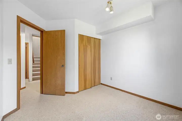 One of two bedrooms on lower level. One of two bedrooms on lower level.