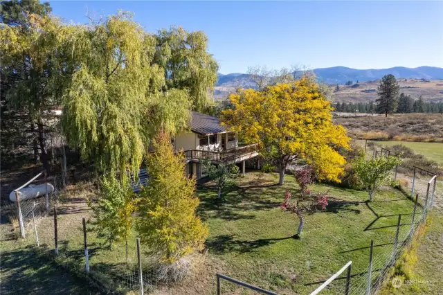 This house has excellent views with many established trees providing privacy and shade.