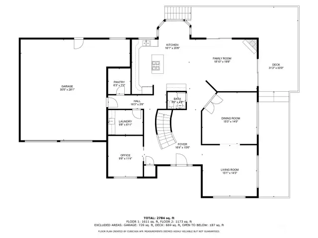 Lower level floor plan