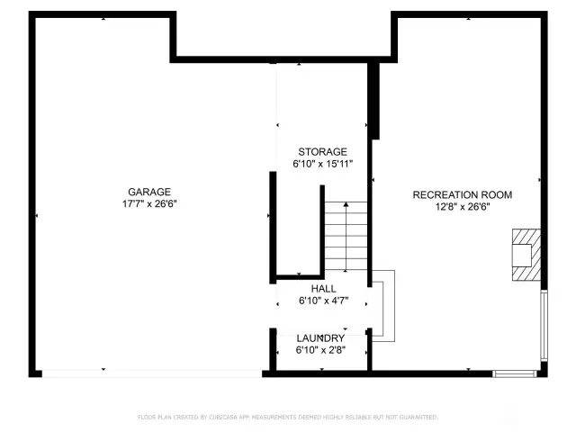 Lower floor plan - dimensions are approximate