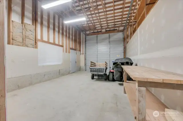 Single car garage with lots of storage